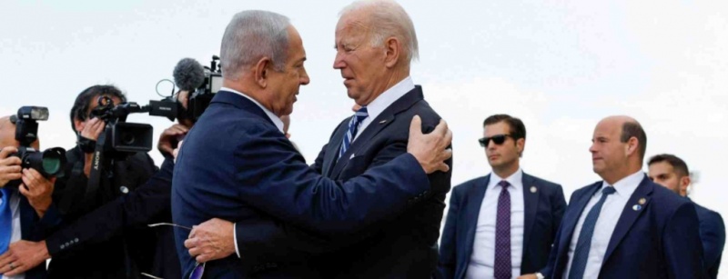 Biden İsrail’de; Netanyahu ile birbirlerine sarıldılar 